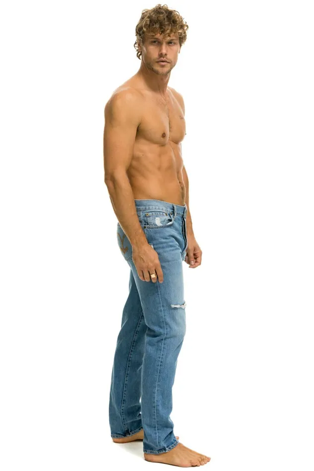 Women MEN039S CLASSIC STRAIGHT LEG DENIM JEAN 8211 SUPER LIGHT Aviator Nation Women MEN039S CLASSIC STRAIGHT LEG DENIM JEAN 8211 SUPER LIGHT Aviator Nation