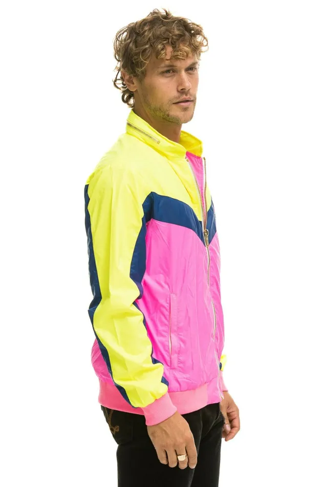 Women MEN039S WINDBREAKER JACKET 8211 NEON PINK Aviator Nation Outerwear Women MEN039S WINDBREAKER JACKET 8211 NEON PINK Aviator Nation Outerwear
