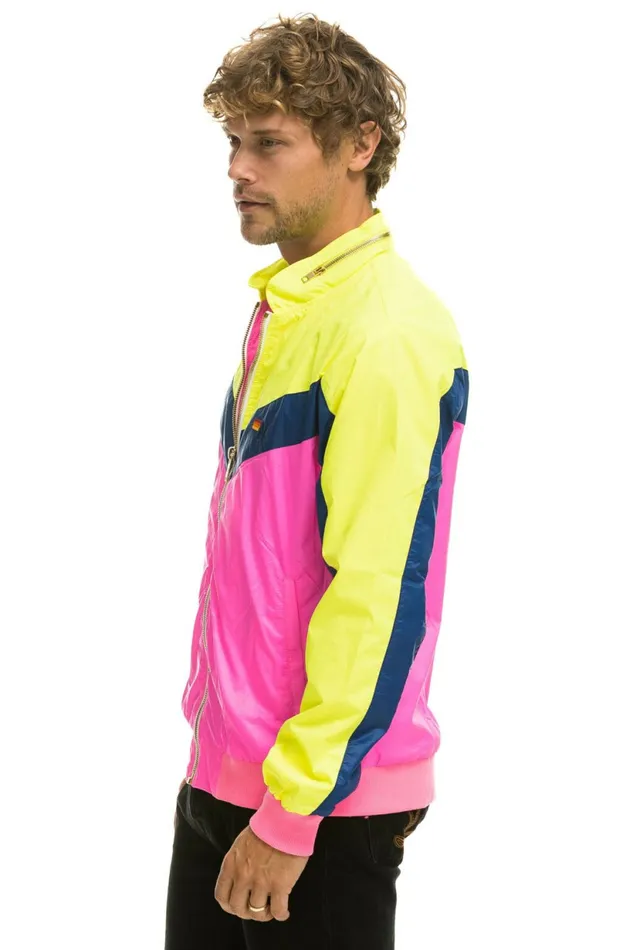 Women MEN039S WINDBREAKER JACKET 8211 NEON PINK Aviator Nation Outerwear Women MEN039S WINDBREAKER JACKET 8211 NEON PINK Aviator Nation Outerwear
