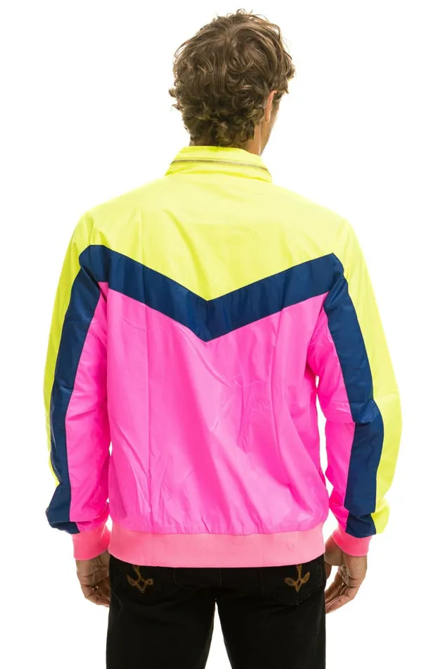 Women MEN039S WINDBREAKER JACKET 8211 NEON PINK Aviator Nation Outerwear Women MEN039S WINDBREAKER JACKET 8211 NEON PINK Aviator Nation Outerwear