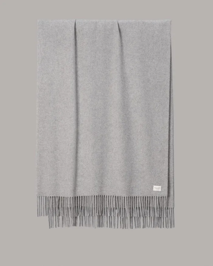 WomenMen Rag and Bone Scarves and Ponchos Addison Recycled Wool Scarf Mid Grey