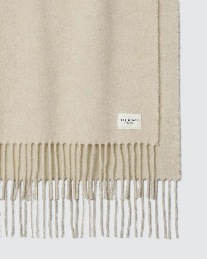 WomenMen Rag and Bone Scarves and Ponchos Addison Recycled Wool Scarf Oatmeal WomenMen Rag and Bone Scarves and Ponchos Addison Recycled Wool Scarf Oatmeal