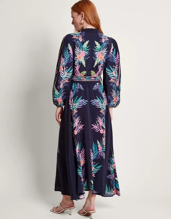 Women Mirella Palm Shirt Dress Black Monsoon Occasionwear