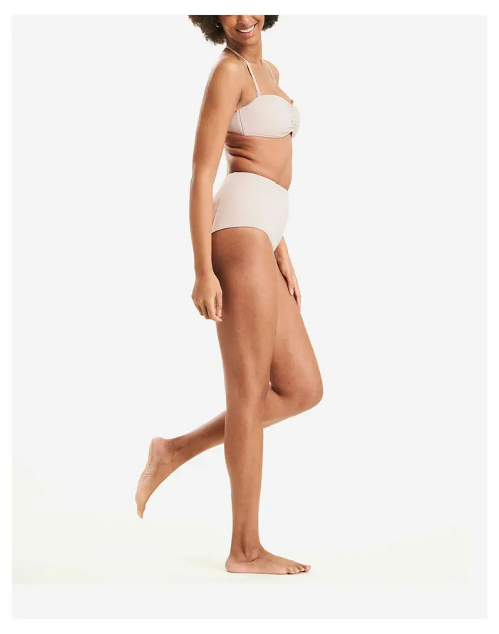 Women MOLOCO Bianca Bandeau Bikini Top Light Nude Madewell Swim