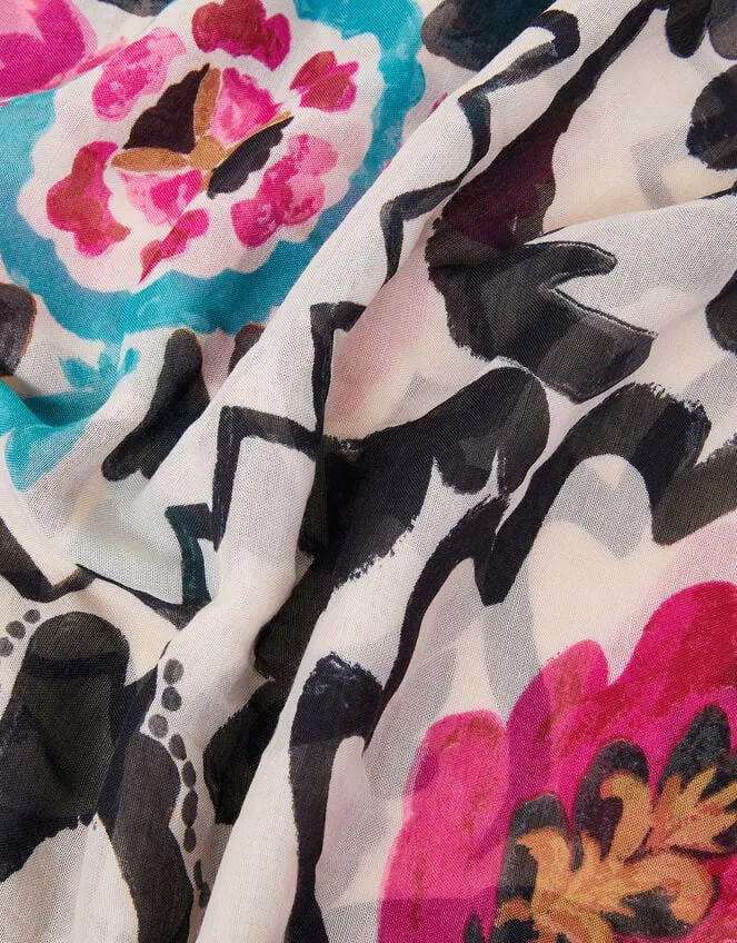 Women Monochrome Tassel Scarf Monsoon Scarves