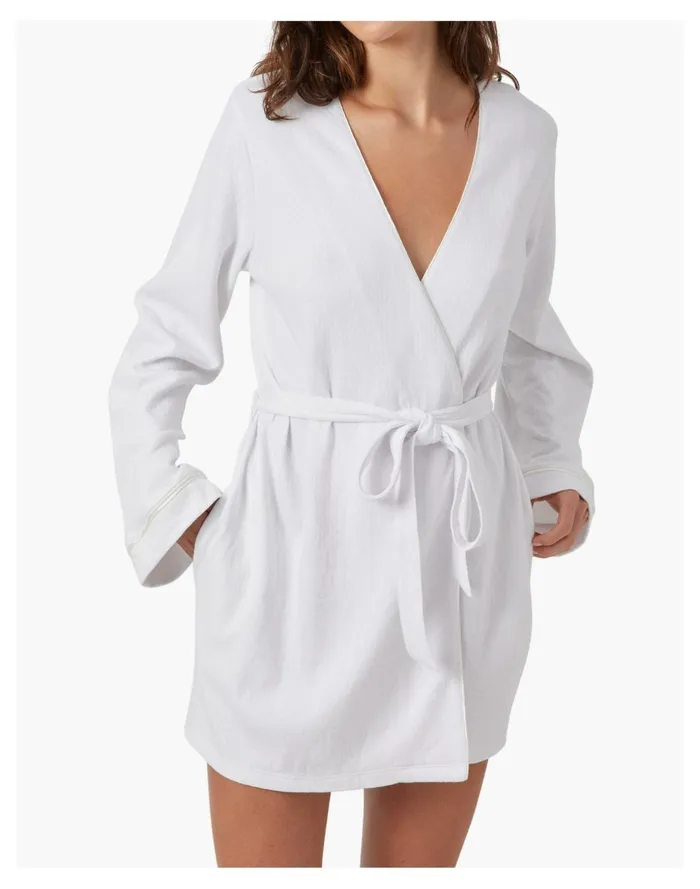 Women Morgan Lane NALA ROBE CHALK White Madewell Pajamas