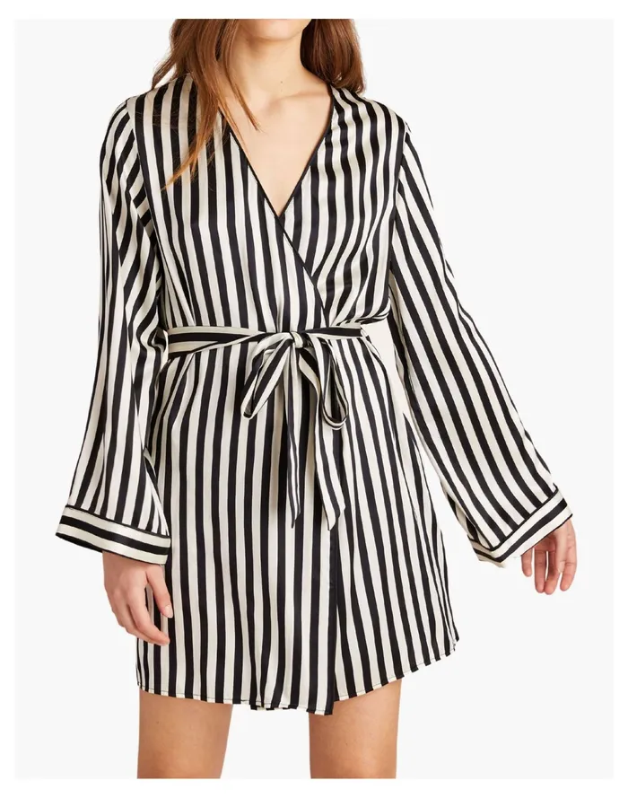 Women Morgan Lane The Langley Robe Black Multi Madewell Pajamas