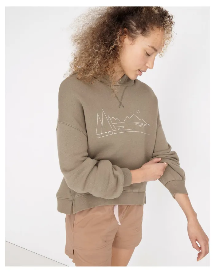 Women MWL Airyterry Hikerscape Hoodie Sweatshirt Hthr Distant Surplus Madewell MWL Athleisure Women MWL Airyterry Hikerscape Hoodie Sweatshirt Hthr Distant Surplus Madewell MWL Athleisure