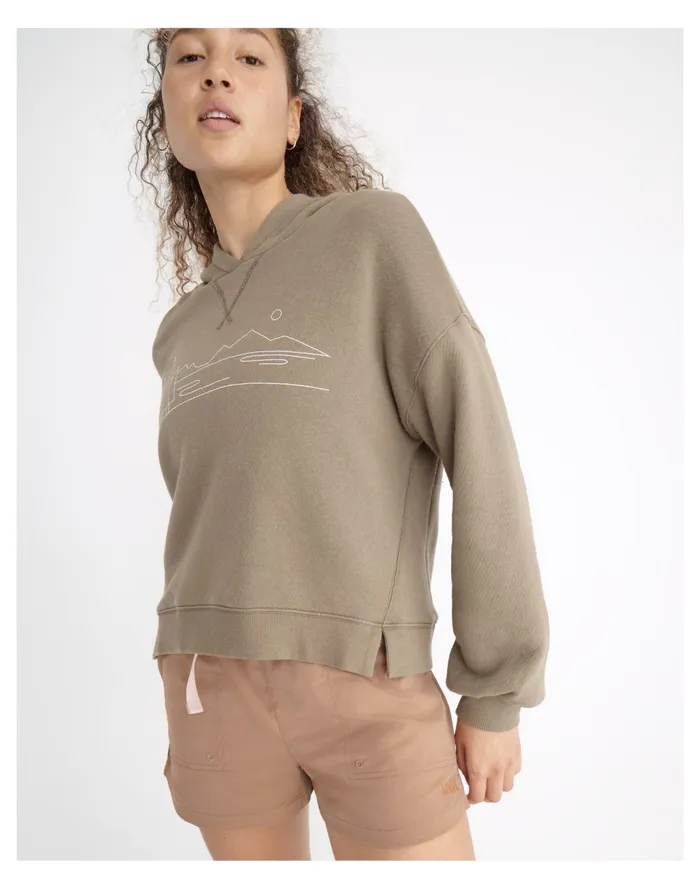 Women MWL Airyterry Hikerscape Hoodie Sweatshirt Hthr Distant Surplus Madewell MWL Athleisure Women MWL Airyterry Hikerscape Hoodie Sweatshirt Hthr Distant Surplus Madewell MWL Athleisure