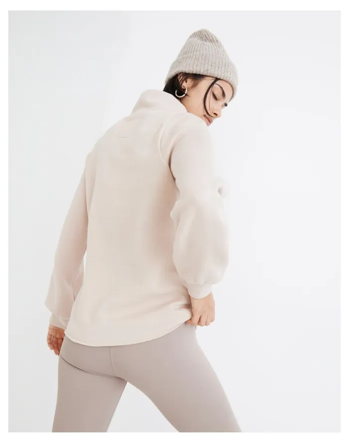 Women MWL Betterterry Relaxed Turtleneck Sweatshirt Avalon Pink Madewell MWL Athleisure Women MWL Betterterry Relaxed Turtleneck Sweatshirt Avalon Pink Madewell MWL Athleisure