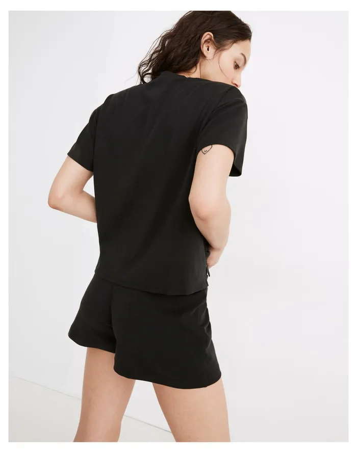 Women MWL Breeze Crewneck Boxy Tee True Black Madewell Pajamas Women MWL Breeze Crewneck Boxy Tee True Black Madewell Pajamas