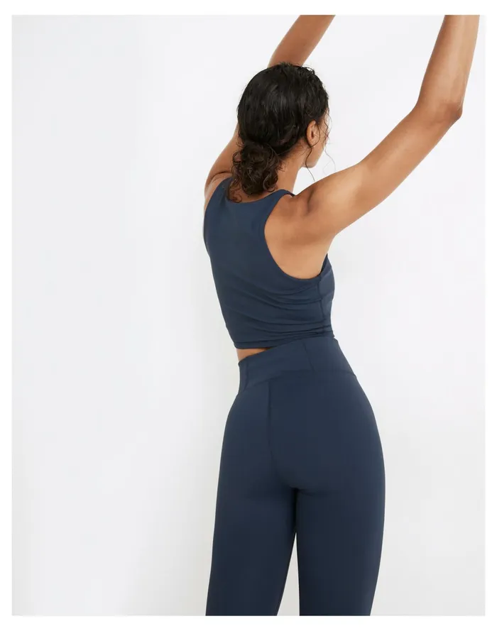 Women MWL Form Racerback Crop Top Dark Nightfall Madewell Activewear Women MWL Form Racerback Crop Top Dark Nightfall Madewell Activewear