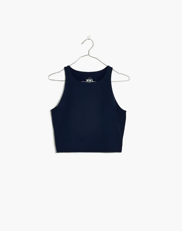 Women MWL Form Racerback Crop Top Dark Nightfall Madewell Activewear Women MWL Form Racerback Crop Top Dark Nightfall Madewell Activewear