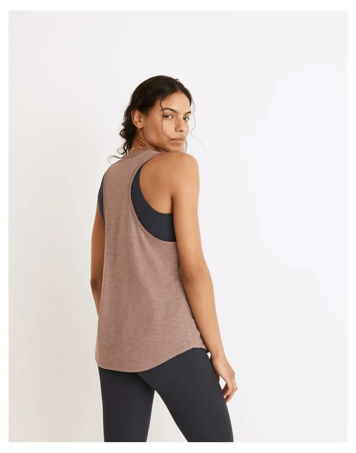Women MWL Long Racerback Tank Fig Madewell Activewear Women MWL Long Racerback Tank Fig Madewell Activewear