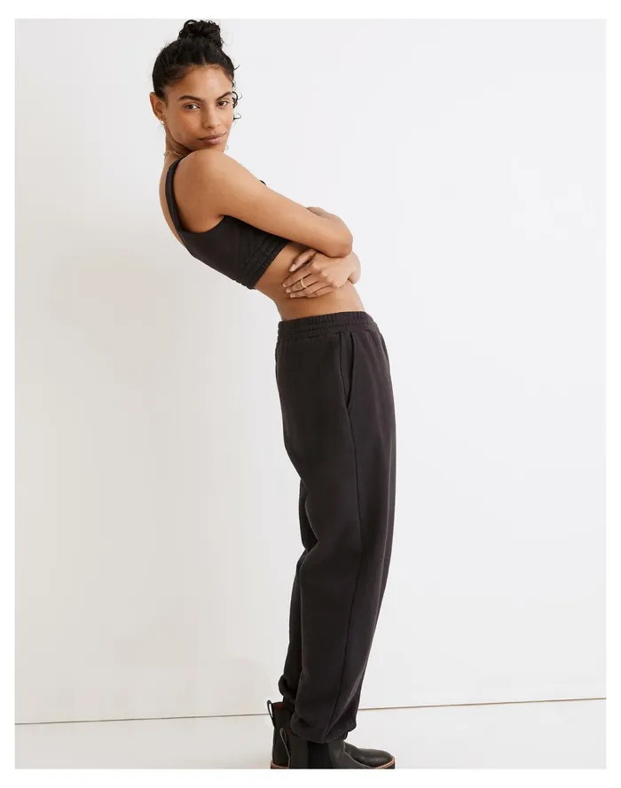 Women MWL Oversized Sweatpants Black Coal Madewell MWL Athleisure Women MWL Oversized Sweatpants Black Coal Madewell MWL Athleisure