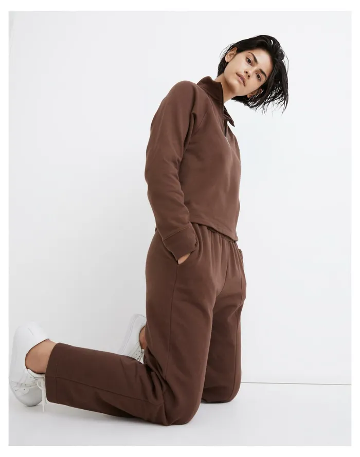 Women MWL Ribbed Seamed Sweatpants Hot Cocoa Madewell MWL Athleisure Women MWL Ribbed Seamed Sweatpants Hot Cocoa Madewell MWL Athleisure