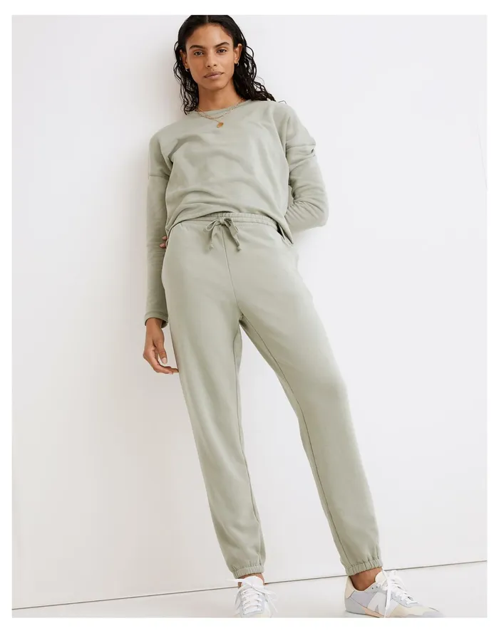 Women MWL Superbrushed Easygoing Sweatpants Frosted Willow Madewell MWL Athleisure