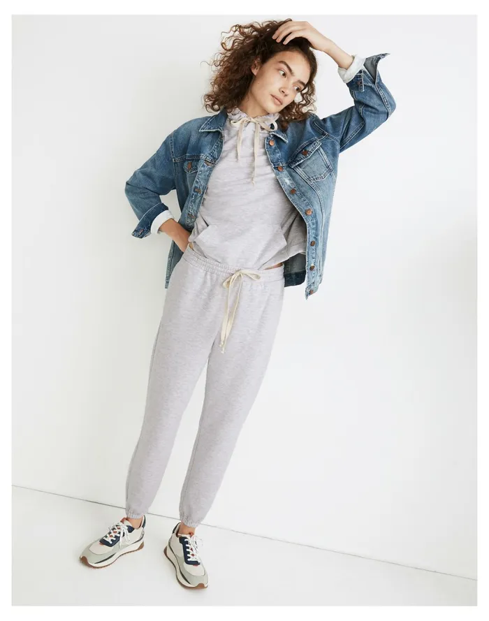 Women MWL Superbrushed Easygoing Sweatpants Icy Hthr Madewell MWL Athleisure