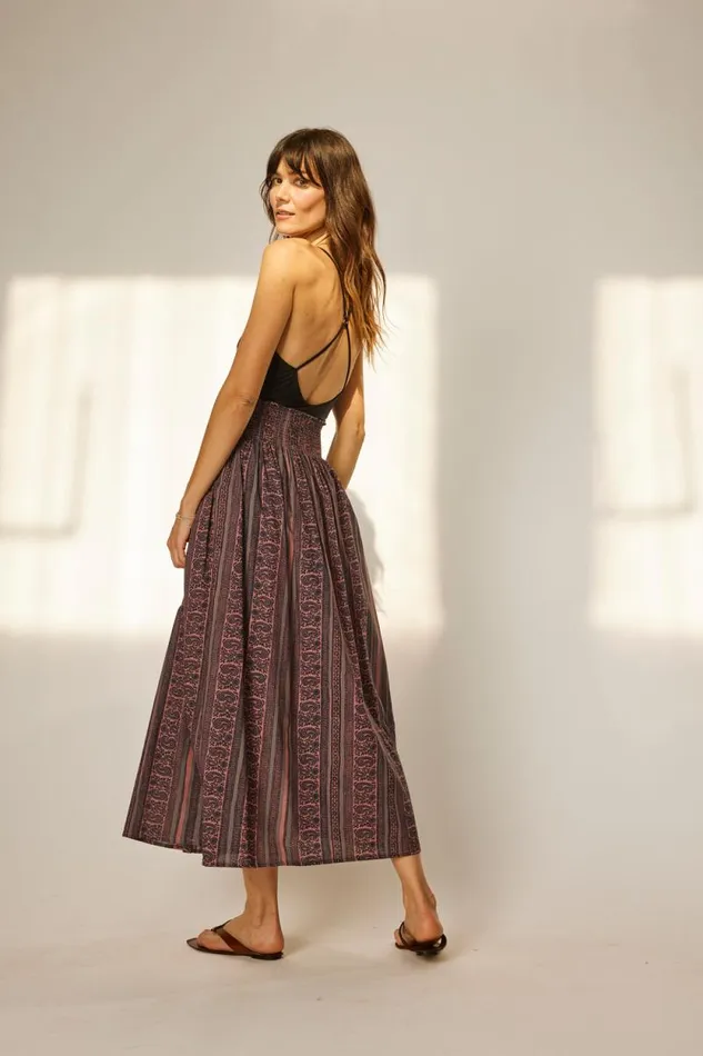Women Natalie Martin Bottoms Bella Skirt Paisley Stripe Heather