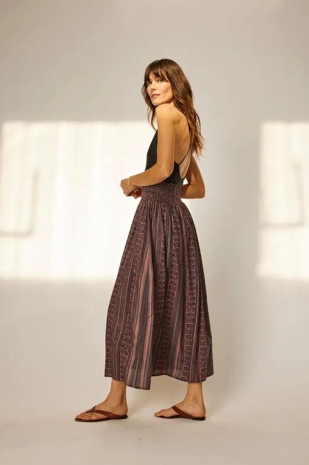 Women Natalie Martin Bottoms Bella Skirt Paisley Stripe Heather