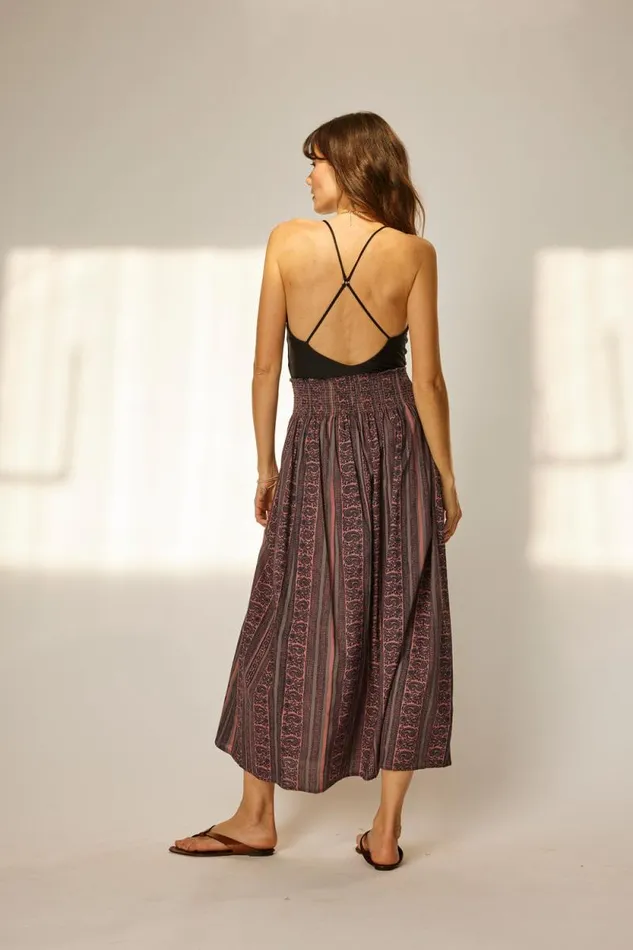 Women Natalie Martin Bottoms Bella Skirt Paisley Stripe Heather
