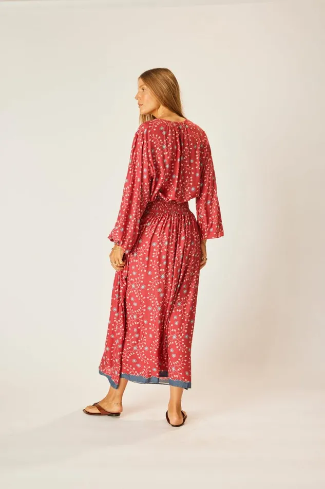 Women Natalie Martin Bottoms Bella Skirt Pinwheel Barn Red