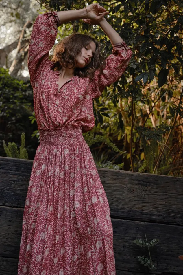 Women Natalie Martin Bottoms Bella Skirt Water Lily Terracotta