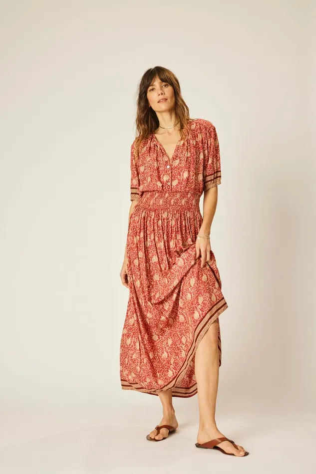 Women Natalie Martin Bottoms Bella Skirt Water Lily Terracotta