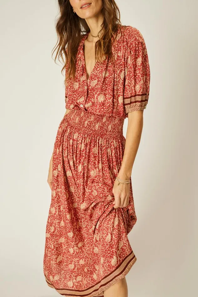 Women Natalie Martin Bottoms Bella Skirt Water Lily Terracotta