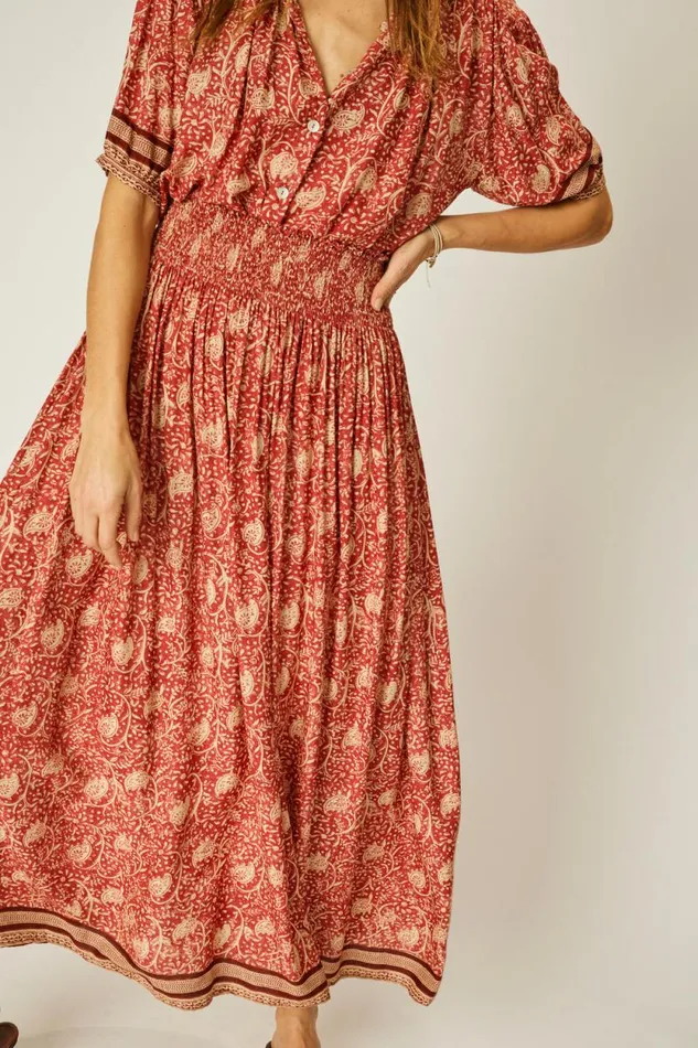 Women Natalie Martin Bottoms Bella Skirt Water Lily Terracotta
