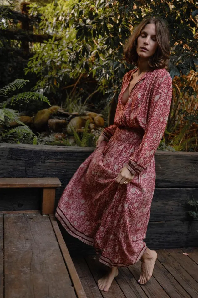 Women Natalie Martin Bottoms Bella Skirt Water Lily Terracotta