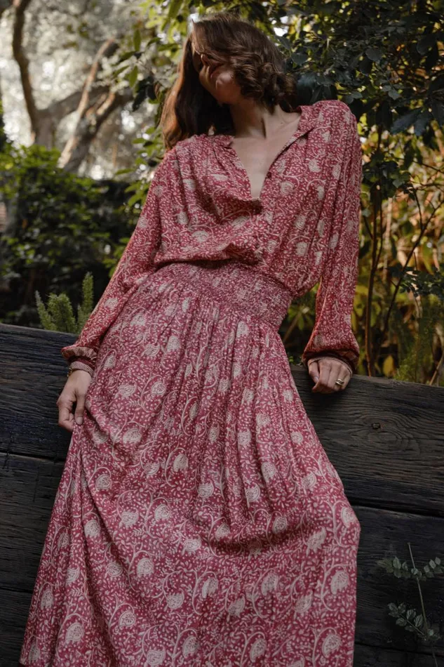 Women Natalie Martin Bottoms Bella Skirt Water Lily Terracotta