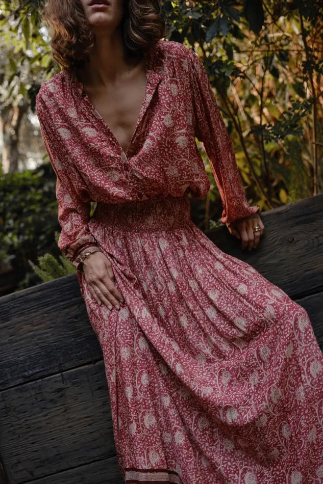 Women Natalie Martin Bottoms Bella Skirt Water Lily Terracotta