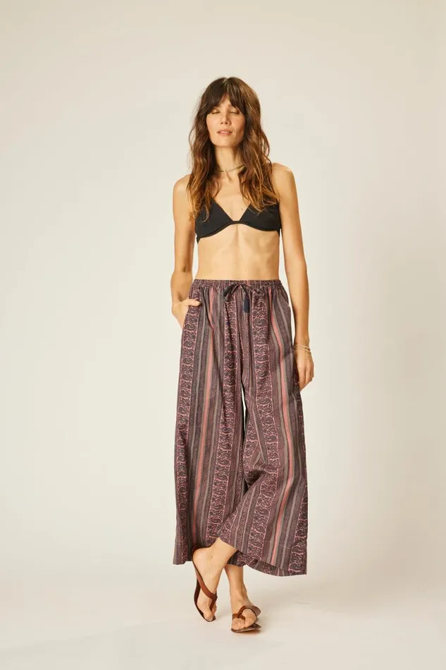 Women Natalie Martin Bottoms Lauren Pant Paisley Stripe Heather