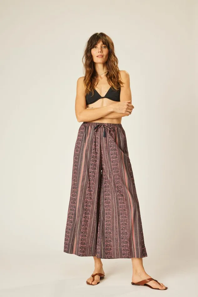 Women Natalie Martin Bottoms Lauren Pant Paisley Stripe Heather