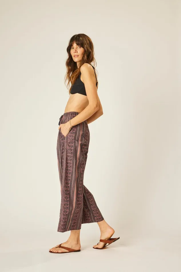 Women Natalie Martin Bottoms Lauren Pant Paisley Stripe Heather