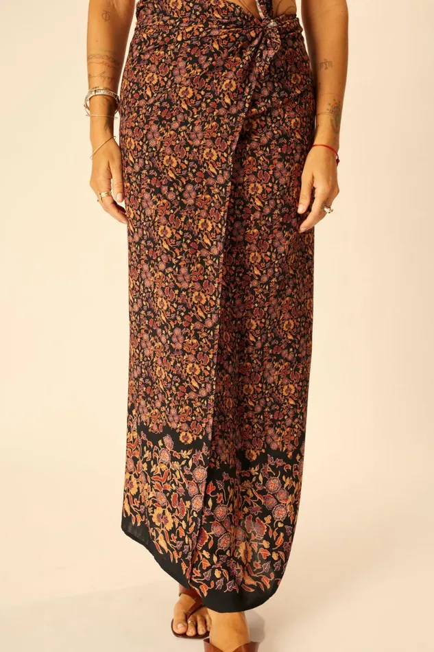 Women Natalie Martin Bottoms SarongScarf Petite Fleur Noire