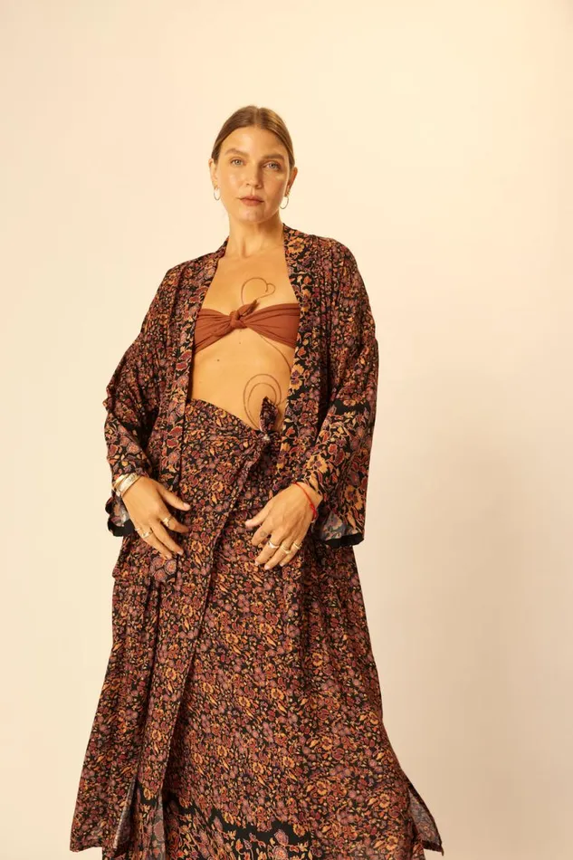 Women Natalie Martin Bottoms SarongScarf Petite Fleur Noire