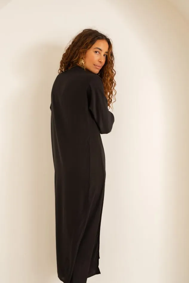Women Natalie Martin Coverups Isobel Dress Black Silk