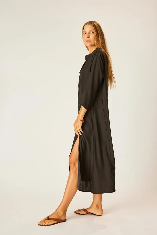 Women Natalie Martin Coverups Isobel Dress Black Silk