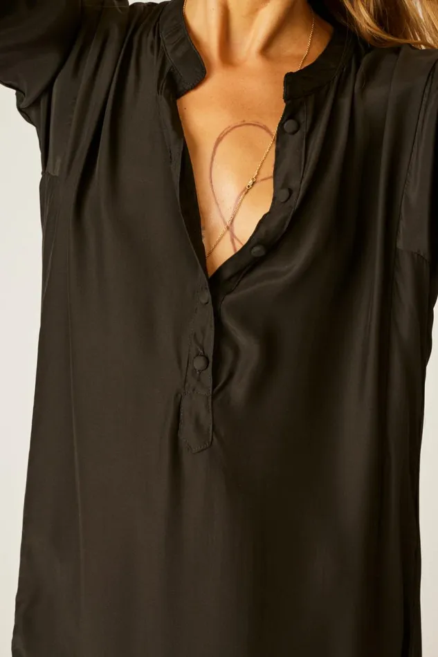 Women Natalie Martin Coverups Isobel Dress Black Silk