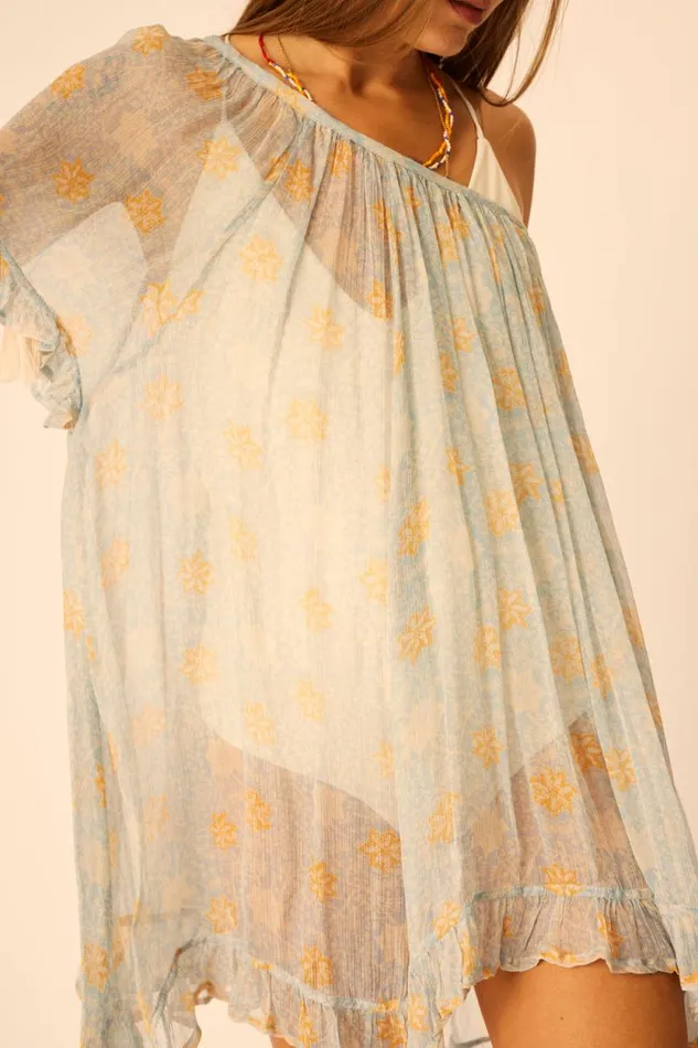 Women Natalie Martin Coverups Marina Dress Snowflake Tangerine