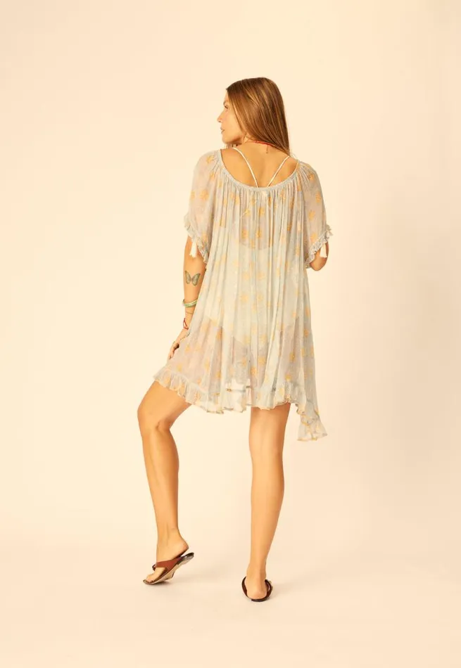 Women Natalie Martin Coverups Marina Dress Snowflake Tangerine