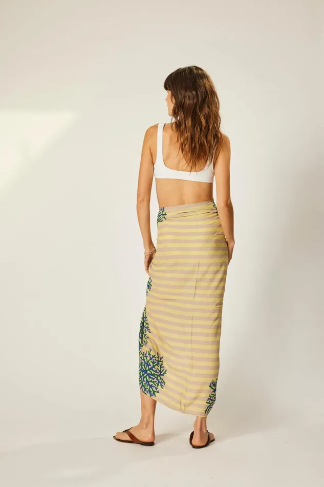 Women Natalie Martin Coverups Sarong Batik Coral Bluegreen