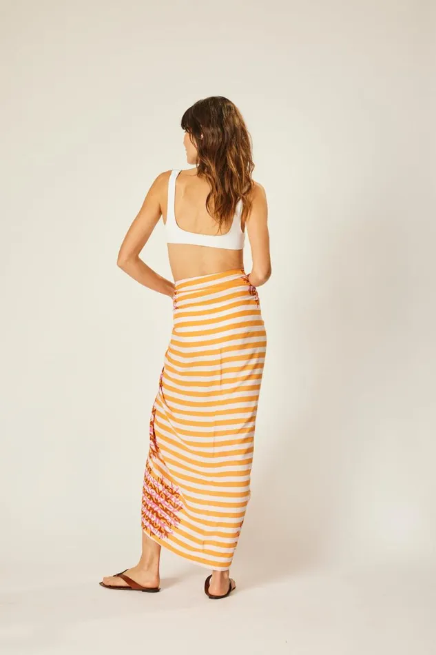 Women Natalie Martin Coverups Sarong Batik Coral Orange
