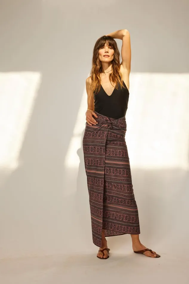 Women Natalie Martin Coverups Sarong Paisley Stripe Heather