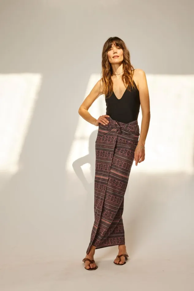 Women Natalie Martin Coverups Sarong Paisley Stripe Heather