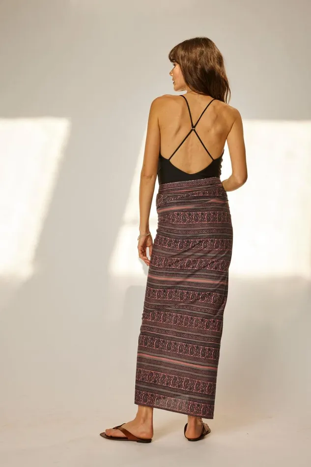 Women Natalie Martin Coverups Sarong Paisley Stripe Heather