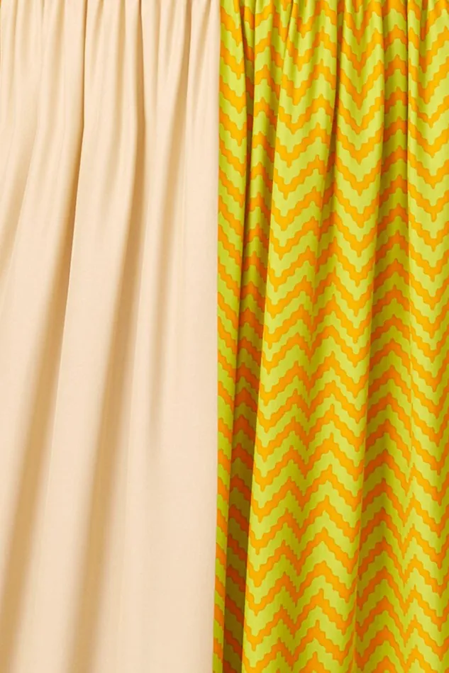Women Natalie Martin Coverups SarongScarf Block Zigzag Tangerine