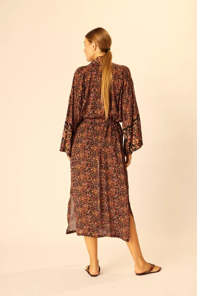 Women Natalie Martin Dresses Diane Long Robe Petite Fleur Noire